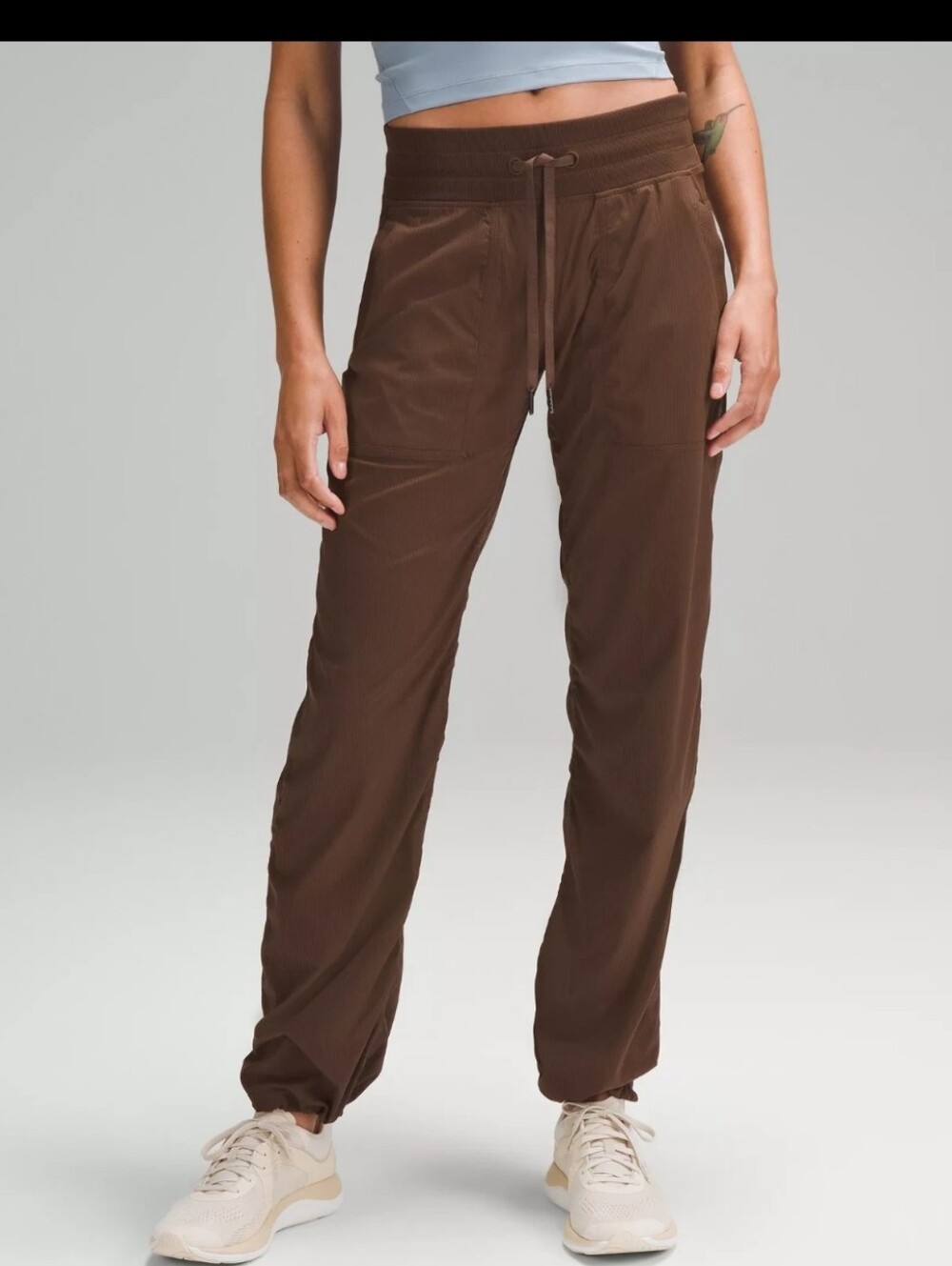 Lululemon Brown Studio Dance Drawstring Wide Leg Athletic Pants Sz 4 Active